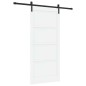 porta scorrevole vidaXL con set di accessori bianco 93x202 cm legno massello di pino porta scorrevole vidaXL con set di accessori bianco 93x202 cm legno massello di pino