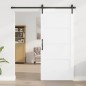 porta scorrevole vidaXL con set di accessori bianco 93x202 cm legno massello di pino porta scorrevole vidaXL con set di accessori bianco 93x202 cm legno massello di pino