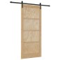 Porta Scorrevole vidaXL con Set di Ferramenta 93x211 cm in Legno Massiccio di Pino Porta Scorrevole vidaXL con Set di Ferramenta 93x211 cm in Legno Massiccio di Pino