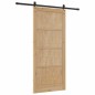Porta Scorrevole vidaXL con Set di Ferramenta 93x211 cm in Legno Massiccio di Pino Porta Scorrevole vidaXL con Set di Ferramenta 93x211 cm in Legno Massiccio di Pino