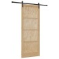 Porta Scorrevole vidaXL con Set di Accessori 93x232 cm Legno Massello Pino