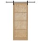 Porta Scorrevole vidaXL con Set di Accessori 93x232 cm Legno Massello Pino