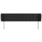 Testiera ad Orecchio Nera 203x23x78/88 cm in Velluto Testiera ad Orecchio Nera 203x23x78/88 cm in Velluto