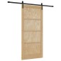 Porta Scorrevole vidaXL con Set di Ferramenta 93x202 cm Legno Massiccio di Pino Porta Scorrevole vidaXL con Set di Ferramenta 93x202 cm Legno Massiccio di Pino