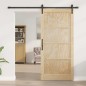 Porta Scorrevole vidaXL con Set di Ferramenta 93x202 cm Legno Massiccio di Pino Porta Scorrevole vidaXL con Set di Ferramenta 93x202 cm Legno Massiccio di Pino