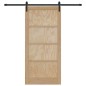 Porta Scorrevole vidaXL con Set di Ferramenta 93x202 cm Legno Massiccio di Pino Porta Scorrevole vidaXL con Set di Ferramenta 93x202 cm Legno Massiccio di Pino