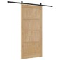 Porta Scorrevole vidaXL con Set di Ferramenta 93x202 cm Legno Massiccio di Pino Porta Scorrevole vidaXL con Set di Ferramenta 93x202 cm Legno Massiccio di Pino