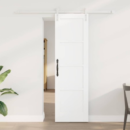 porta scorrevole vidaXL con hardware bianco 61x198.5 cm legno massello pino