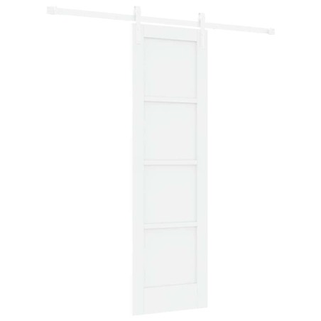 porta scorrevole vidaXL con hardware bianco 61x198.5 cm legno massello pino