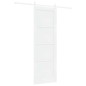 Porta scorrevole vidaXL con set di accessori bianca 73,5x211 cm legno massello pino
