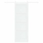 Porta scorrevole vidaXL con set di accessori bianca 73,5x211 cm legno massello pino