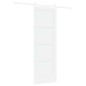 Porta scorrevole vidaXL con set di accessori bianca 73,5x211 cm legno massello pino