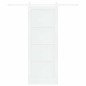 Porta Scorrevole vidaXL con Set di Ferramenta Bianca 78x202 cm Legno Massello di Pino