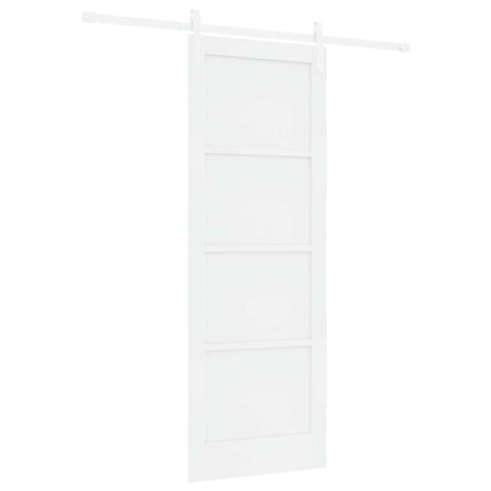 Porta scorrevole vidaXL con kit hardware bianca 78x211 cm legno massello pino
