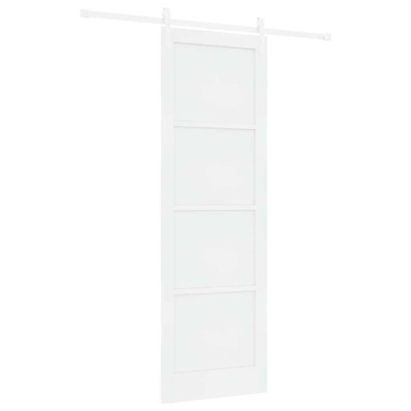 Porta Scorrevole vidaXL con Set Hardware Bianca 78x232 cm Legno Massello Pino