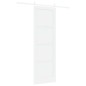 Porta Scorrevole vidaXL con Set Hardware Bianca 78x232 cm Legno Massello Pino