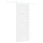Porta Scorrevole vidaXL con Set di Accessori Bianco 83x202 cm Legno Massello di Pino Porta Scorrevole vidaXL con Set di Accessori Bianco 83x202 cm Legno Massello di Pino