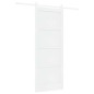 Porta Scorrevole vidaXL con Set di Accessori Bianca 83x211 cm Legno Massello di Pino