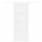Porta Scorrevole vidaXL con Set di Accessori Bianca 83x211 cm Legno Massello di Pino