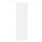 vidaXL Porta scorrevole con set di accessori bianca 83x232 cm in legno massello di pino