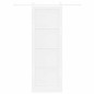 vidaXL Porta scorrevole con set di accessori bianca 83x232 cm in legno massello di pino