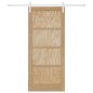 Porta Scorrevole vidaXL con Set di Ferramenta 86x198.5 cm in Legno Massello di Pino Porta Scorrevole vidaXL con Set di Ferramenta 86x198.5 cm in Legno Massello di Pino