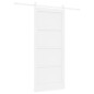 Porta Scorrevole vidaXL con Set di Accessori Bianca 86x198.5 cm Legno Massello Pino Porta Scorrevole vidaXL con Set di Accessori Bianca 86x198.5 cm Legno Massello Pino