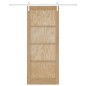 vidaXL Porta Scorrevole Set di 2 Naturale e bianco Legno massello di pino vidaXL Porta Scorrevole Set di 2 Naturale e bianco Legno massello di pino