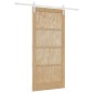 Porta Scorrevole vidaXL con Set di Ferramenta 93x202 cm Legno Massello Pino Porta Scorrevole vidaXL con Set di Ferramenta 93x202 cm Legno Massello Pino