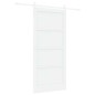 Porta Scorrevole vidaXL con Set di Ferramenta Bianca 93x202 cm Legno Massello Pino Porta Scorrevole vidaXL con Set di Ferramenta Bianca 93x202 cm Legno Massello Pino