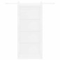 Porta Scorrevole vidaXL con Set di Ferramenta Bianca 93x202 cm Legno Massello Pino Porta Scorrevole vidaXL con Set di Ferramenta Bianca 93x202 cm Legno Massello Pino