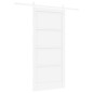 Porta Scorrevole vidaXL con Set di Ferramenta Bianca 93x202 cm Legno Massello Pino Porta Scorrevole vidaXL con Set di Ferramenta Bianca 93x202 cm Legno Massello Pino