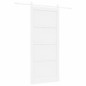 Porta Scorrevole vidaXL con Kit Ferramenta Bianca 93x211 cm Legno Massello Pino