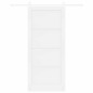 Porta Scorrevole vidaXL con Kit Ferramenta Bianca 93x211 cm Legno Massello Pino