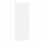 Porta Scorrevole vidaXL con Kit Ferramenta Bianca 93x211 cm Legno Massello Pino