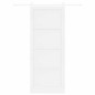 Porta Scorrevole vidaXL con Set di Accessori Bianca 93x232 cm Legno Massello Pino Porta Scorrevole vidaXL con Set di Accessori Bianca 93x232 cm Legno Massello Pino