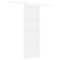porta scorrevole vidaXL con set di accessori Bianca 73.5x211 cm legno massello di pino