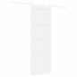 porta scorrevole vidaXL con set di accessori Bianca 73.5x211 cm legno massello di pino