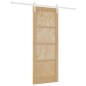 Porta Scorrevole vidaXL con Set di Accessori 78x202 cm Legno Massello di Pino Porta Scorrevole vidaXL con Set di Accessori 78x202 cm Legno Massello di Pino