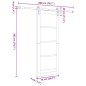 Porta Scorrevole vidaXL con Set di Accessori 78x202 cm Legno Massello di Pino Porta Scorrevole vidaXL con Set di Accessori 78x202 cm Legno Massello di Pino