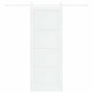 vidaXL Porta scorrevole con set di ferramenta bianca 78x202 cm in legno massello di pino vidaXL Porta scorrevole con set di ferramenta bianca 78x202 cm in legno massello di pino