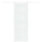 Porta Scorrevole vidaXL con Set Hardware Bianco 78x211 cm Pino Massello