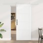 vidaXL Porta Scorrevole con Set di Accessori Bianca 83x202 cm Legno Massello di Pino