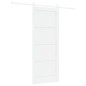 vidaXL Porta Scorrevole con Set di Accessori Bianca 83x202 cm Legno Massello di Pino