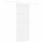 vidaXL Porta Scorrevole con Set di Accessori Bianca 83x202 cm Legno Massello di Pino