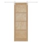 vidaXL Porta Scorrevole con Set di Accessori 83x232 cm in Legno Massello di Pino