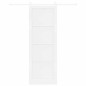 Porta Scorrevole vidaXL con Set di Componenti Bianchi 83x232 cm Legno Massello di Pino