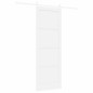 Porta Scorrevole vidaXL con Set di Componenti Bianchi 83x232 cm Legno Massello di Pino