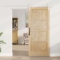 Porta Scorrevole vidaXL con Set di Accessori 86x198.5 cm Legno Massello di Pino Porta Scorrevole vidaXL con Set di Accessori 86x198.5 cm Legno Massello di Pino