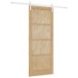 porta scorrevole vidaXL con set di ferramenta 86x211 cm legno massello pino porta scorrevole vidaXL con set di ferramenta 86x211 cm legno massello pino